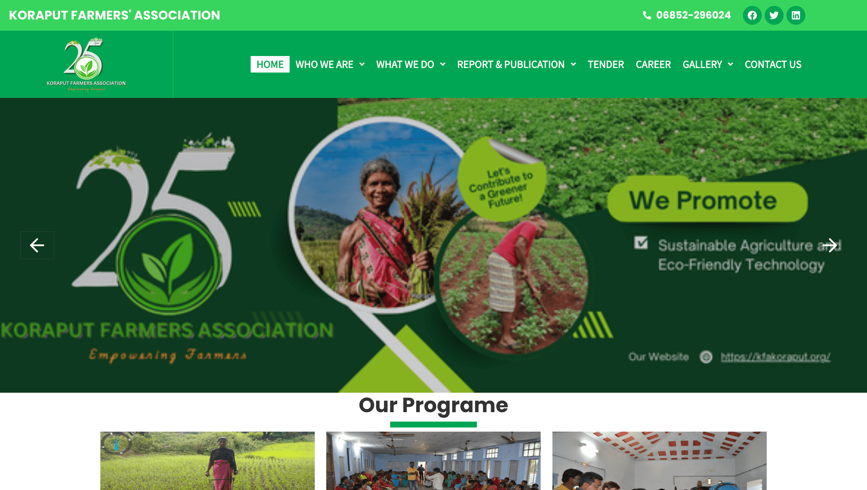 KFA Koraput — Non-Profit Website project by Akash Muni