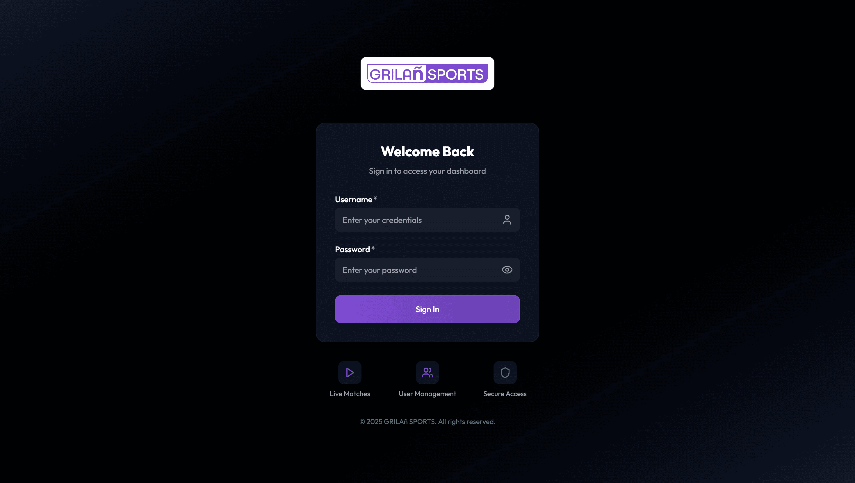 Grilañ Sports — Live Streaming project by Akash Muni