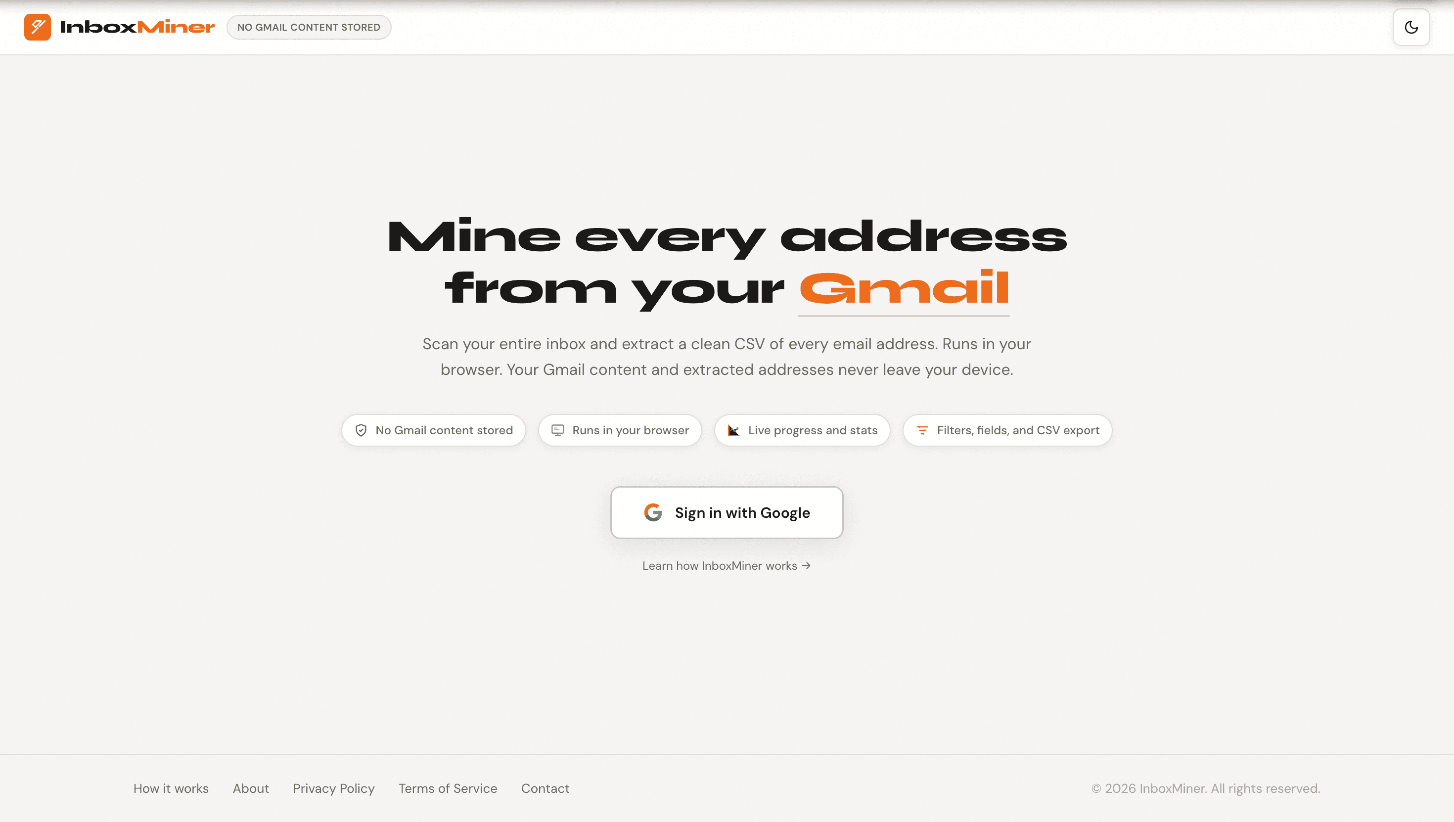 InboxMiner — Browser Tool / Productivity SaaS project by Akash Muni