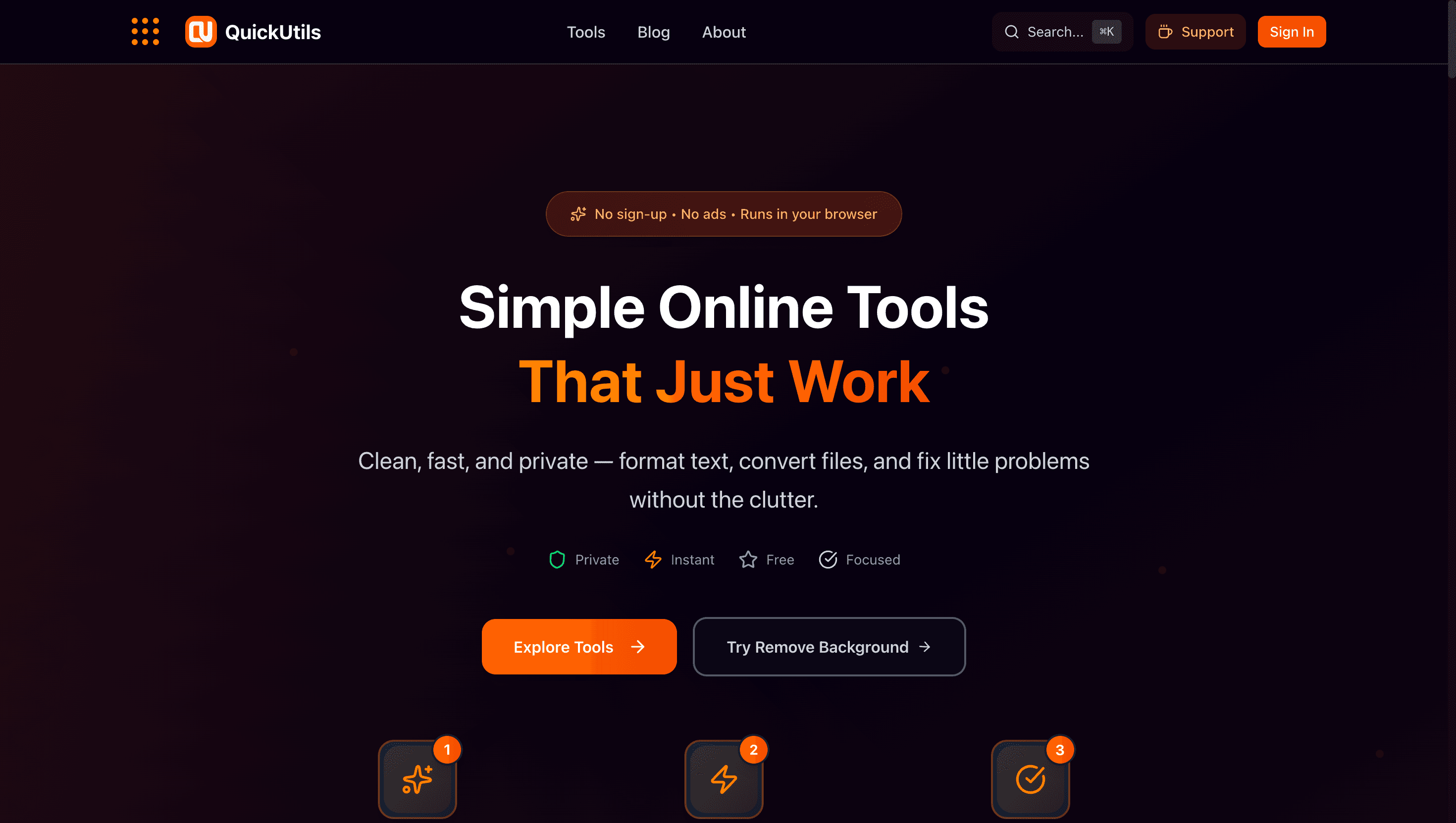 QuickUtils — SaaS Platform project by Akash Muni